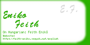 eniko feith business card